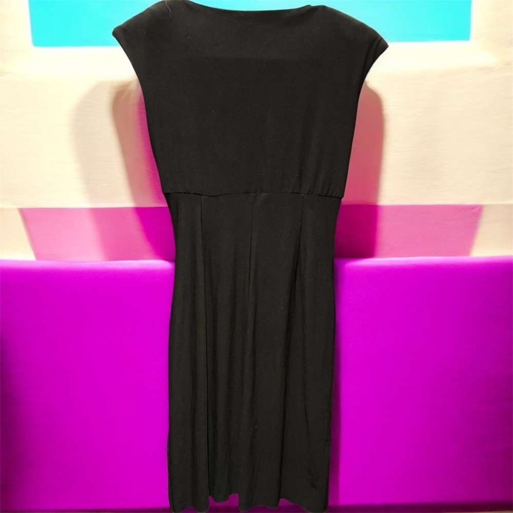 Ralph Lauren Black Asymmetrical Dress size 2 pit to pit 14in length 35in - Picture 3 of 7
